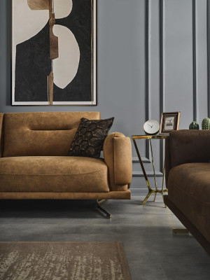 Living room sofa, 3-seater, textile upholstery, three-seater couch, Italian furniture