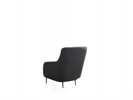 Living room armchair modern upholstery design textile new gray luxury lounge club