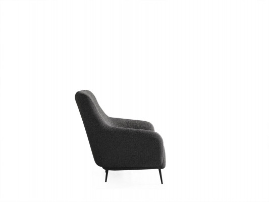 Living room armchair modern upholstery design textile new gray luxury lounge club