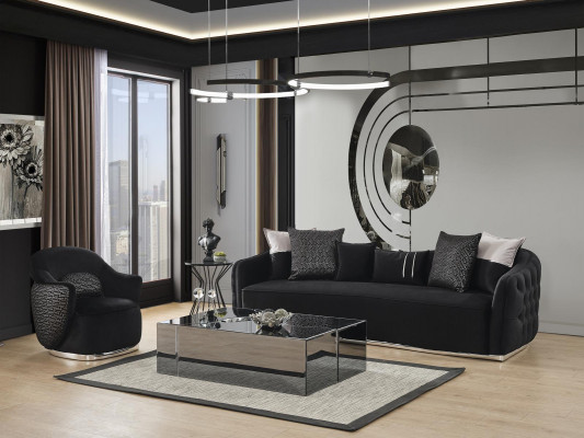 Armchair Design Upholstery Textile Design Modern Wood Living Room Black