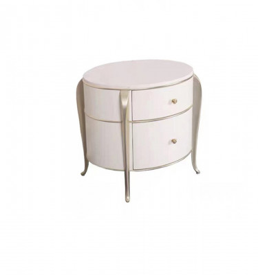 Round nightstand furniture wood luxury side white furniture nightstands