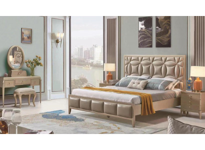 Upholstered Beige Double Beds Bed Beds Double Bed Bedroom