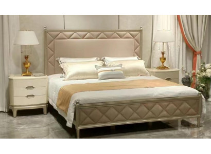 Bedroom bed upholstery design furniture luxury double beige beds leather