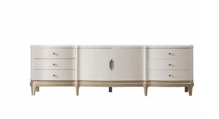 Sideboard cabinet rtv living room tv wood furniture white lowboard luxury