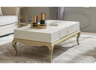 Coffee table side table living room table wood white wooden table