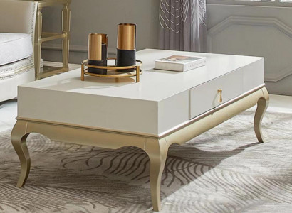 Coffee table side table living room table wood white wooden table
