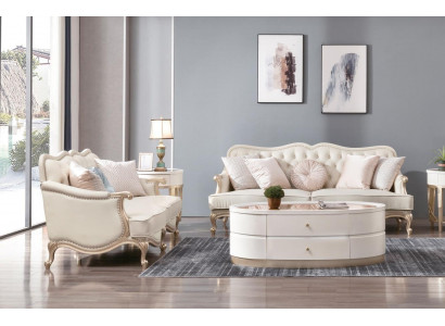 Classic Chesterfield Couch 3+2 Seater Sofa Couches Furniture Beige