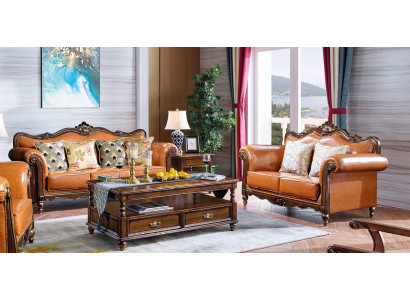 Living room set sofa set 3+2 seat couch upholstered sofa luxury furniture orange