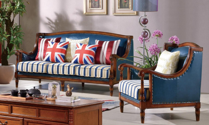 American furniture sofa set USA set 3+1 seater three-seater armchair