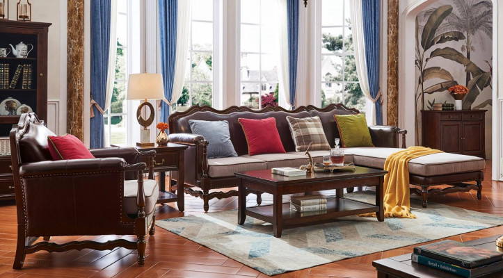 American Furniture 1800 Style Colonial Style Living Room Furniture Sofa Set