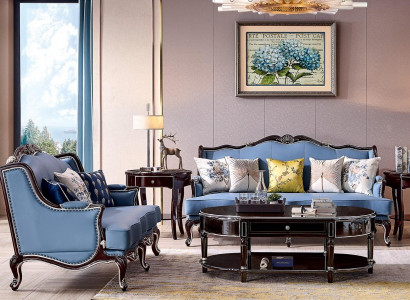 Classic Chesterfield Couch 3+2 Seater Sofa Couches Blue Sofas