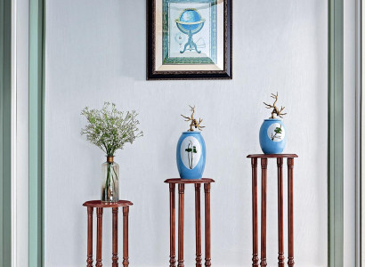 Pedestal Flower Stand Flower Stand Wood Flower Pot Stand 3-piece Set
