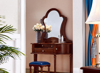Classic Furniture Solid Wood 2-Piece Luxury Vanity Stool Bedroom