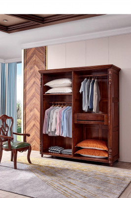Wardrobe Bedroom Wood Cabinet Style Cabinets Furniture Baroque