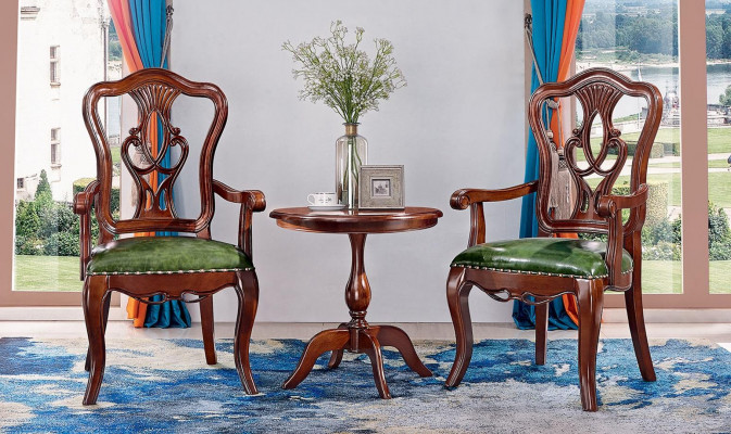 Chair, coffee table, side table, designer living room table set 3-piece set.