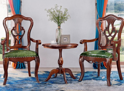Chair, coffee table, side table, designer living room table set 3-piece set.