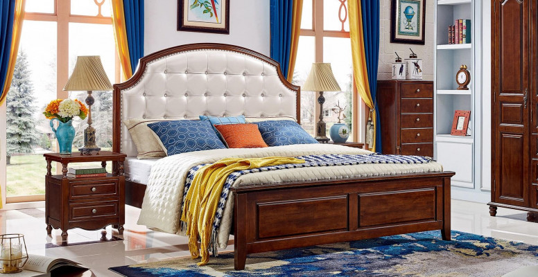 Bed Furniture Wood Design Beds Solid Wood Double Bed Bedroom Classic