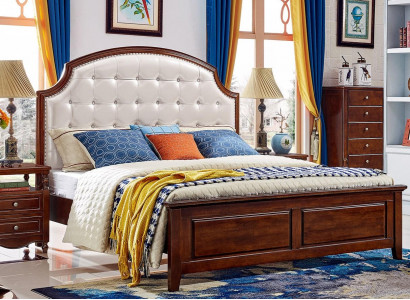 Bed Furniture Wood Design Beds Solid Wood Double Bed Bedroom Classic