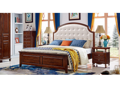 Luxury 3-Piece Set: Bed, 2 Nightstands; Bedroom Beds, Wooden Bed Frame