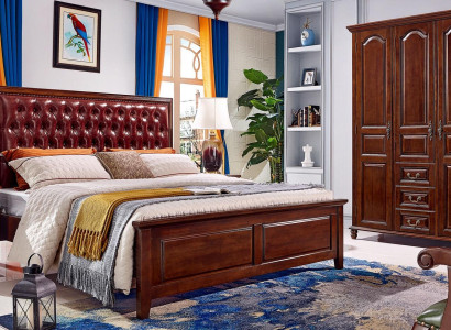 Design classic beds furniture bed with 2 bedside tables 3-piece bedroom set