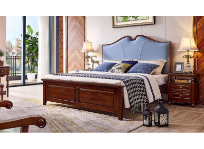 Double Bed Luxury Bedroom Wood Bed Upholstered Bed Frame Furniture