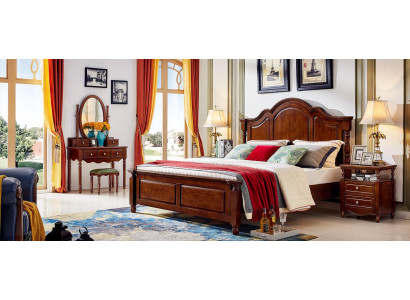 Design beds luxury furniture 2x nightstands 3-piece bedroom set