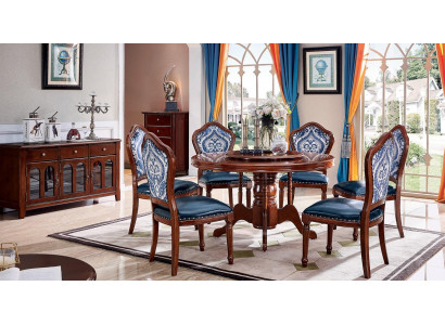 Complete set dining room group wooden chairs dining furniture luxury furniture 6