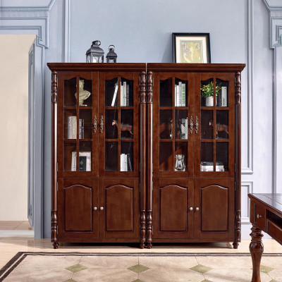 Bookshelf Display Cabinet Shelf Wood Cabinet Bookcase Furniture 2-piece