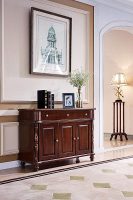 Commode Brown Sideboard Solid Wood Cabinet Furniture Design