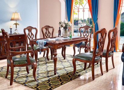 Complete set of 6 chairs dining room group wood chair luxury furniture baroque