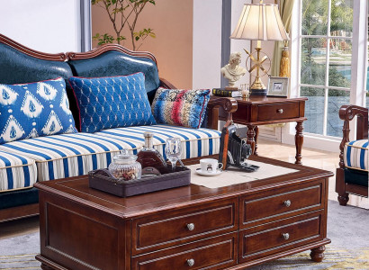 Classic coffee table living room wooden coffee tables with drawers