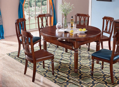 Dining Set Complete Set Dining Table + 6 Chairs Dining Room Group Wood Table
