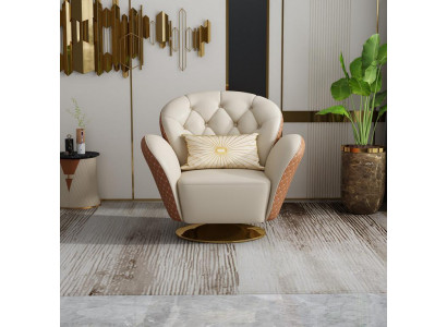 Rotatable Chesterfield Armchair Upholstered Furniture Single-Seater