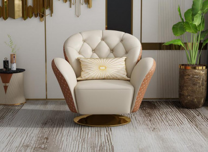 Rotatable Chesterfield Armchair Upholstered Furniture Single-Seater