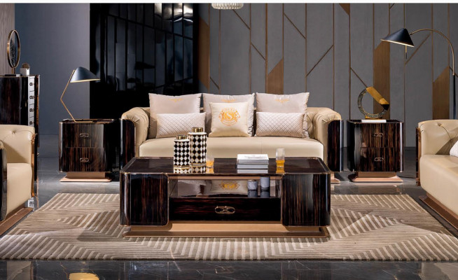 Exclusive sofa set 3+2 seater design upholstered sofas decorative couches leather sofa set