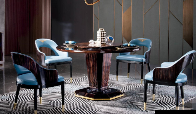 Designer furniture dining room set round dining table + 4 chairs table set