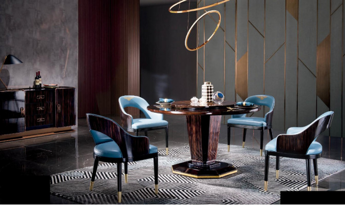Designer furniture dining room set round dining table + 4 chairs table set