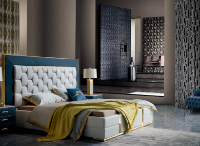 Leather bed, bed, beds, upholstery design, 180x200cm, double bed, modern.