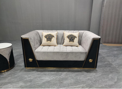 Luxurious double sofa with soft upholstery for the living room