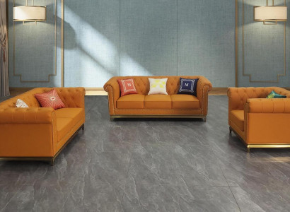 Chesterfield Living Room Couch Sofa Set Luxury Suite 3+2+1 Orange New