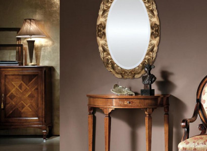 Console table sideboard with mirror luxury furniture set console 2-piece. Made in Italy