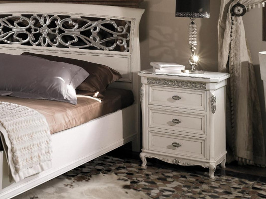 Bedside table with 3 drawers wooden cabinet furniture design Vaccari cav giovanni new