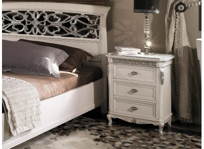Bedside table with 3 drawers wooden cabinet furniture design Vaccari cav giovanni new
