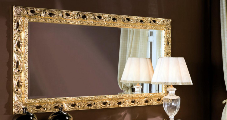 Italian classic designer mirror furniture wall mirror wood gold furniture new
