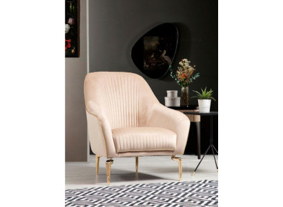 Armchair Single Luxury Upholstery Seat Designer Textile Seat Fabric Modern