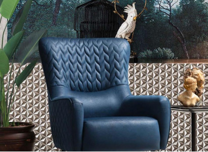 Armchair Single Luxury 1-Seater Upholstered Seat Designer Textile Seat Fabric Modern