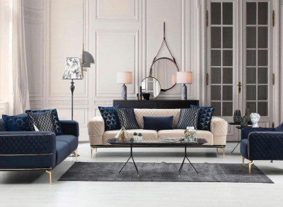 Sofa set luxury armchair sofas three-seater 3+3+1 seat set modern