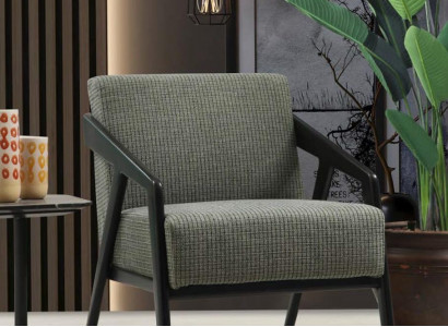 Armchair Seat Living Room Fabric Polyester Style Modern Design Luxury
