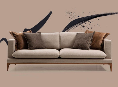 Two-seater sofa 2-seater sofas fabric textile living room polyester modern style new