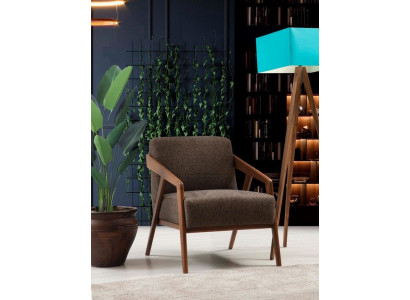 Armchair Seat Living Room 1 Seater Fabric Polyester Style Modern Design Luxury New
